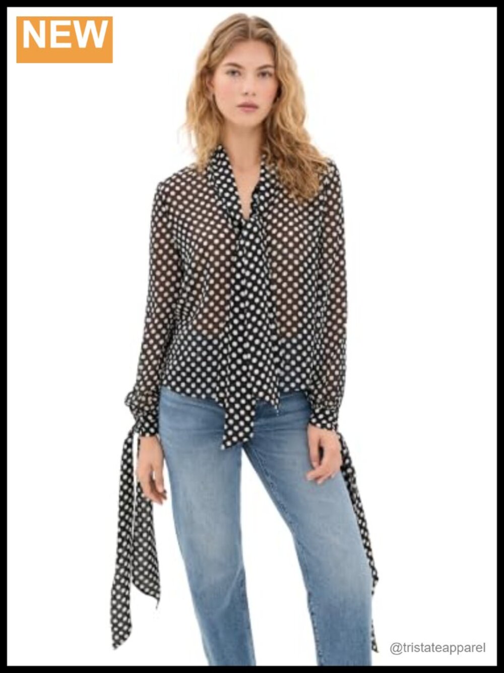 FRAME Polka Dot Nouvelle Blouse Sleeveless Cotton Top